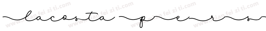 Lacosta PERSONAL USE字体转换